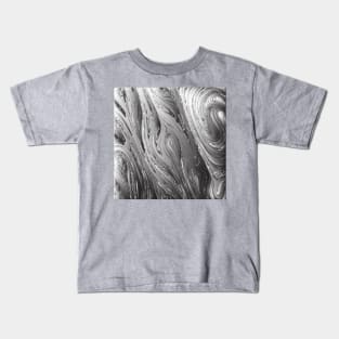 Silver graphic swirling Kids T-Shirt